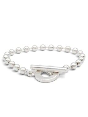 GUCCI Silver Ball Chain Bracelet 925 Unisex
